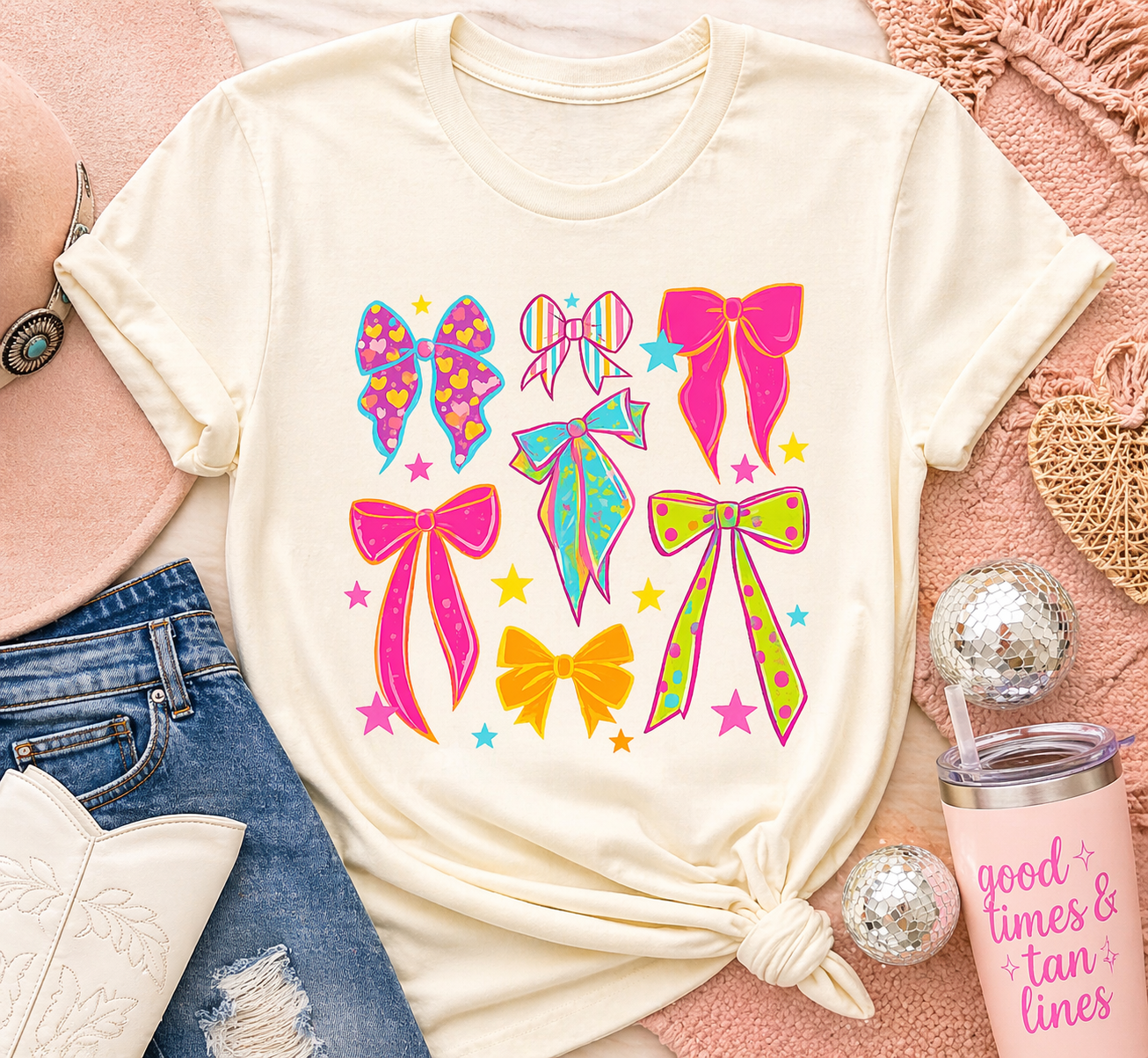Neon Bow Graphic Tee