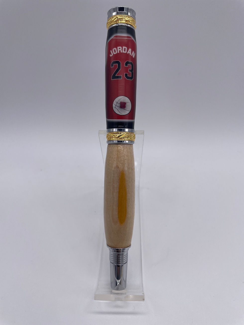 Thumbnail: Michael Jordan Gold and Chrome Majestic Jr Rollerball Pen