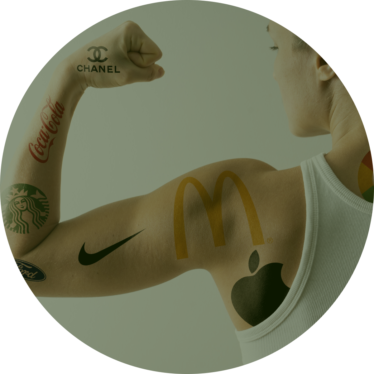 Woman having tattoo mockup