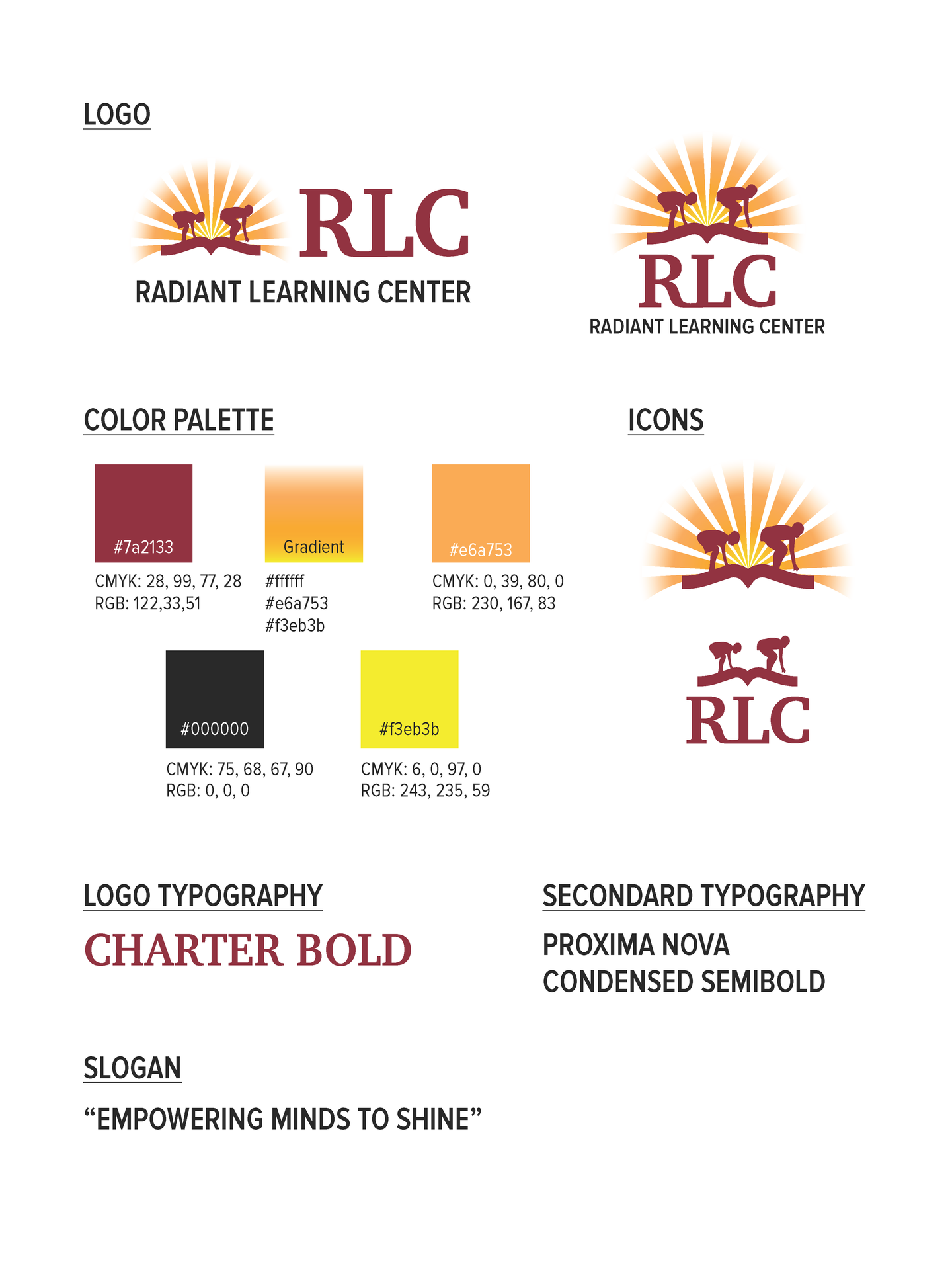 RLC Radiant Learning Center Logo
