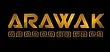 Логотип табака Arawak в золотом стиле на черном фоне