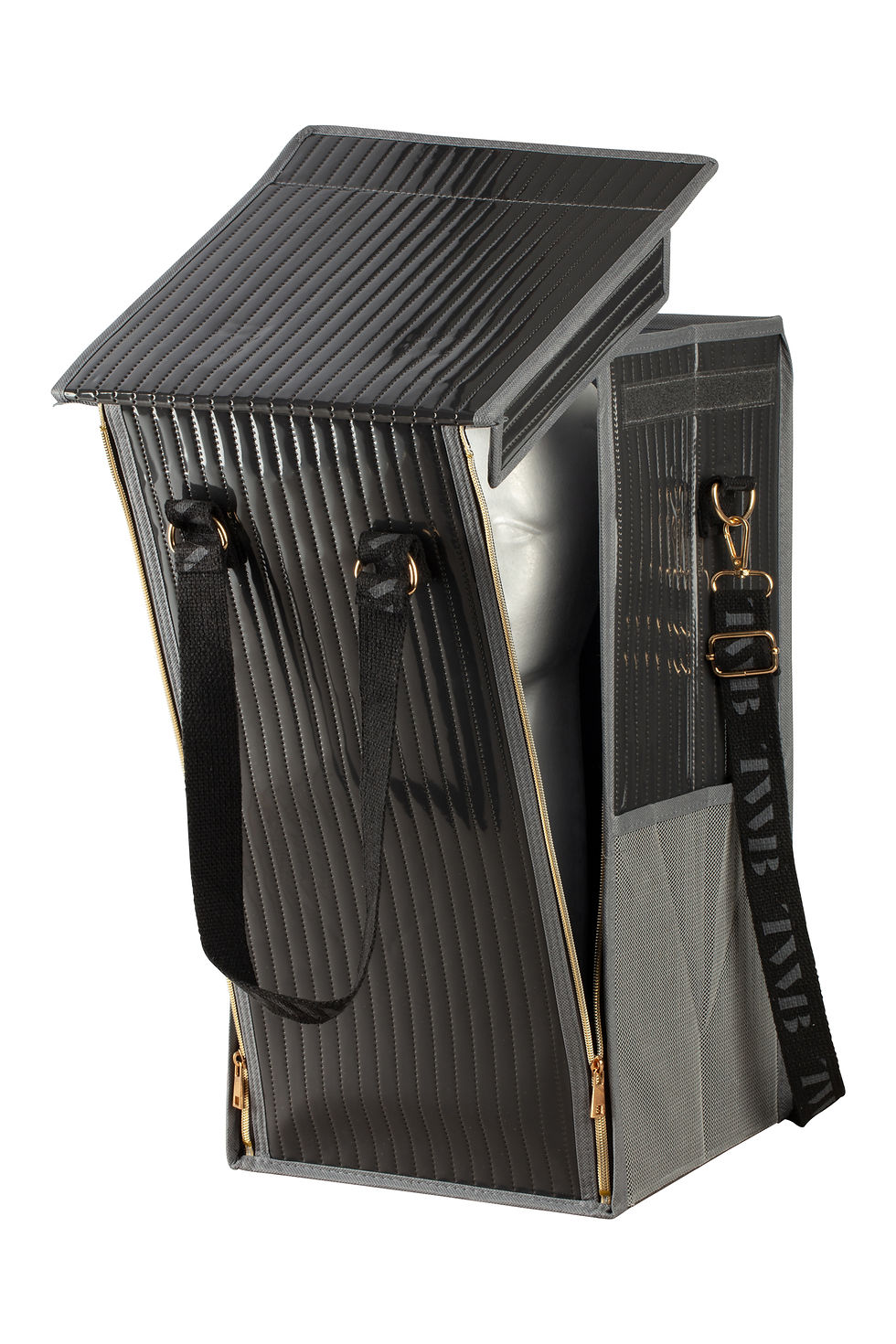 Thumbnail: THE WIG BAG - CHARCOAL GREY LARGE