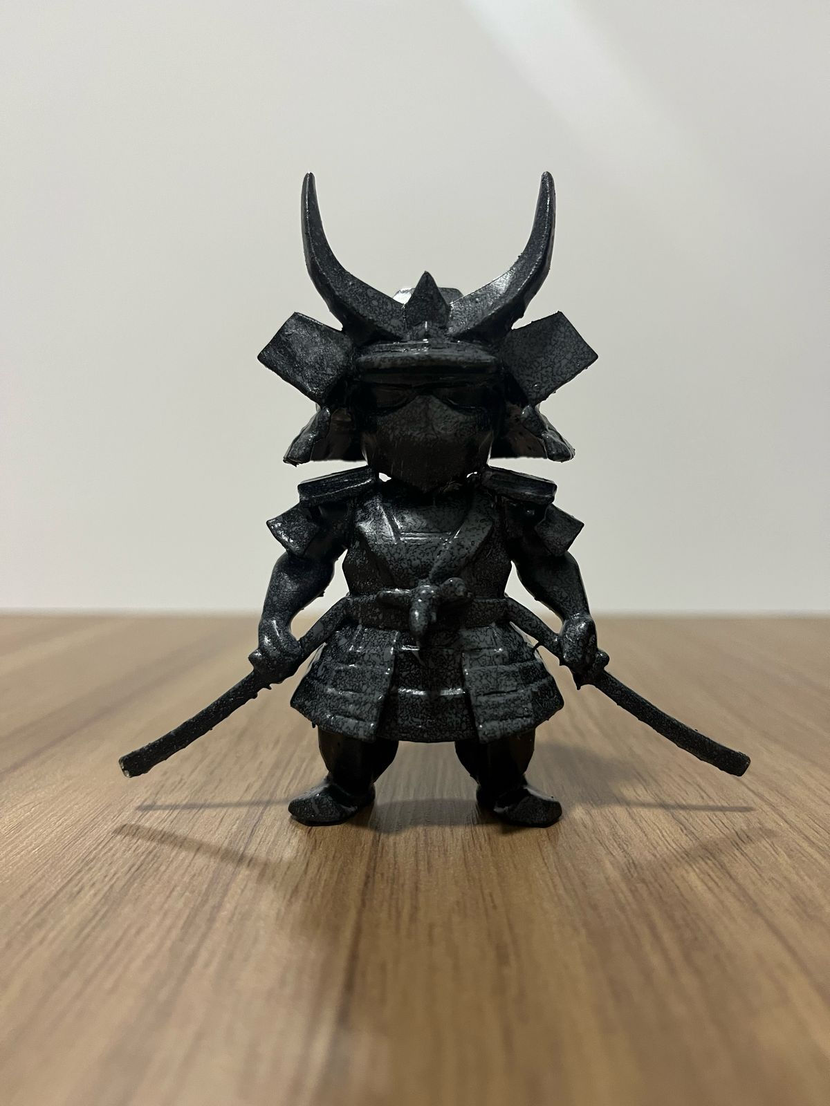 Mini Samurai feito em impressora 3D.