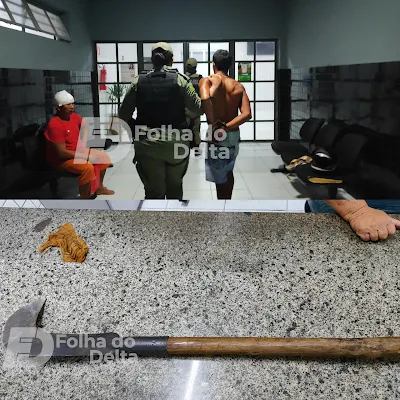 Homem é preso após agredir outro com pauladas em bar de Cajueiro da Praia