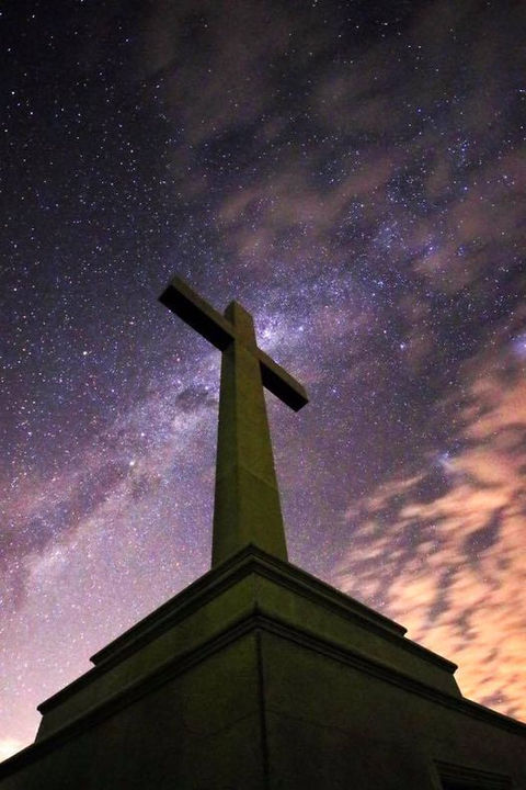 The Mount Macedon Anzac Day Dawn Service, at the Mt Macedon Memorial Cross.