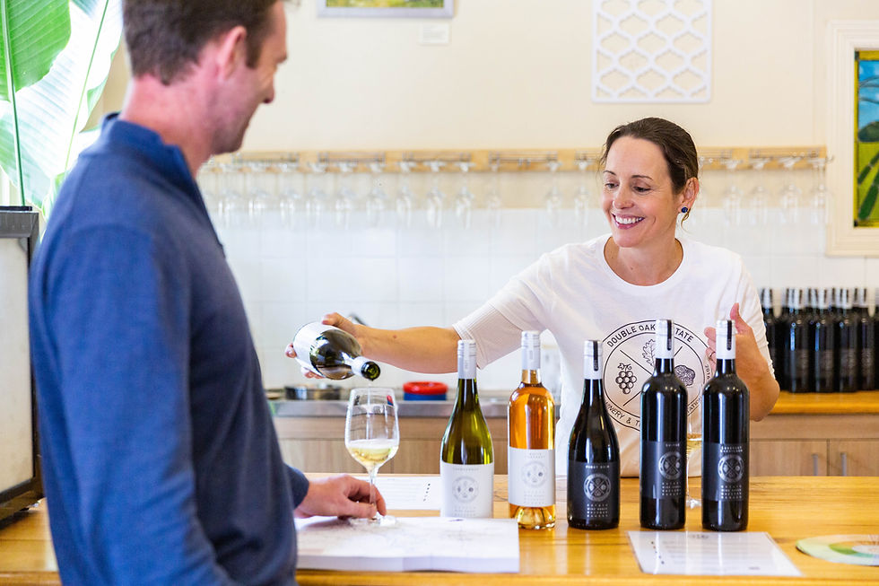 Double Oaks Estate cellar door, family vineyard in Lancefield, Victorian truffle farm, truffle hunt, outdoor lunches, Macedon