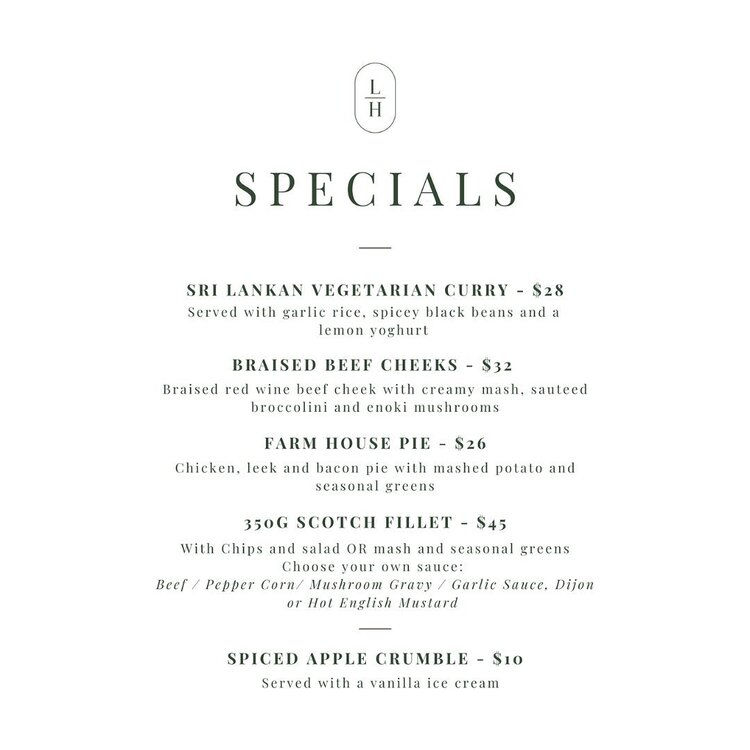 Weekly Specials