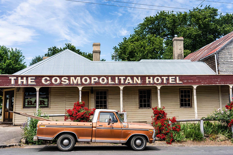 The Cosmopolitan Hotel Trentham, Macedon Ranges wine, food, drink, pub, beer garden, live music & luxury accommodation.