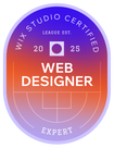 Wix Studio Certified Expert Web Designer 2025 Logo for Kelly Griffiths