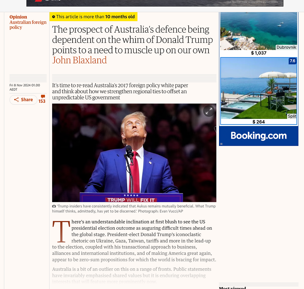 JOhn Blaxland, Historically Informed Analyst, Future Focused Thought Leadership, Trusted Writer & Speaker.