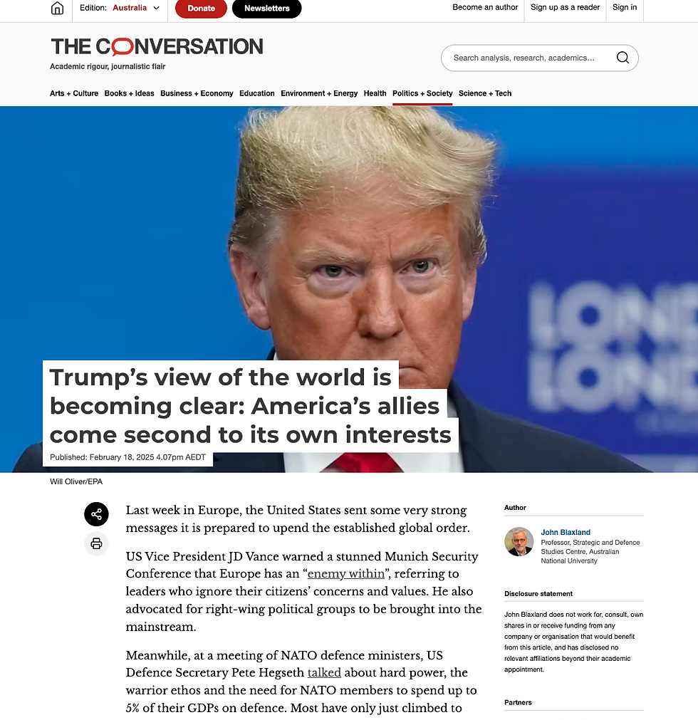 JOhn Blaxland, Historically Informed Analyst, Future Focused Thought Leadership, Trusted Writer & Speaker.