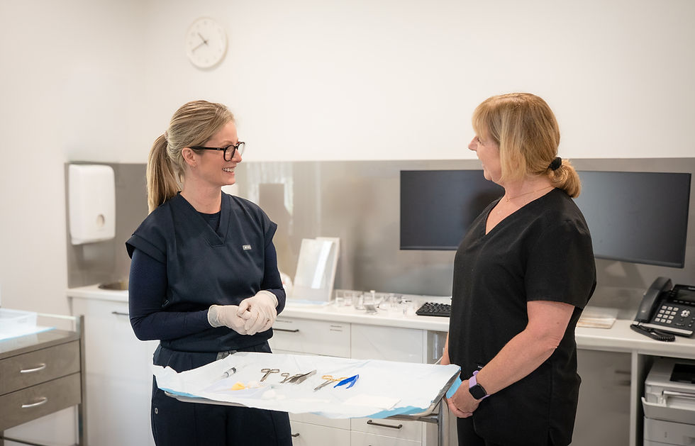 Skin cancer biopsy procedure performed under local anaesthetic at SkinGP Woodend