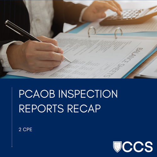 PCAOB Inspection Reports Recap CPE Training