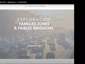 Deuxième webinaire de l'exploration Familles ZFE : le replay est disponible !