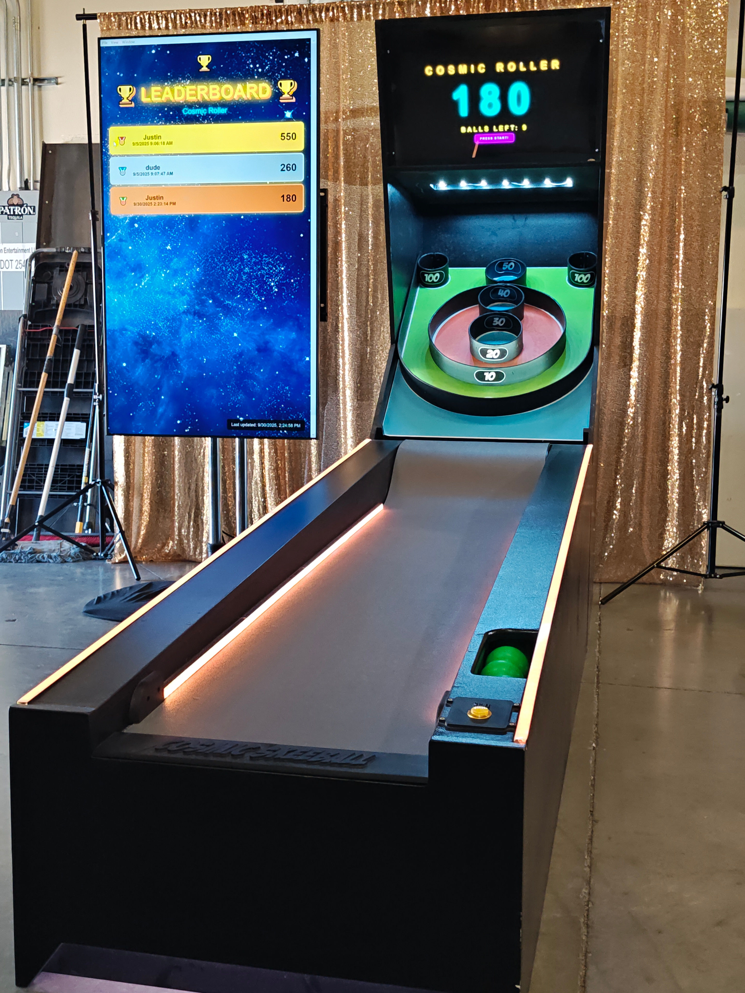 Cosmic Roller Skeeball (w/ LeaderBoard)