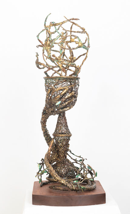 Fine Art woven copper sculpture by Rita Marie Ross