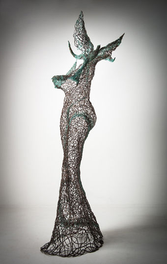 Fine art woven copper sculpture by Rita Marie Ross