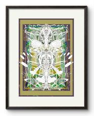 Qualia by Artist Klyx. Abstract Art from the Liminal Cypher Collection. Limited Edition. "Your unique subjective experience. Is it really you as your primitive touch reaches into unknown futures?"