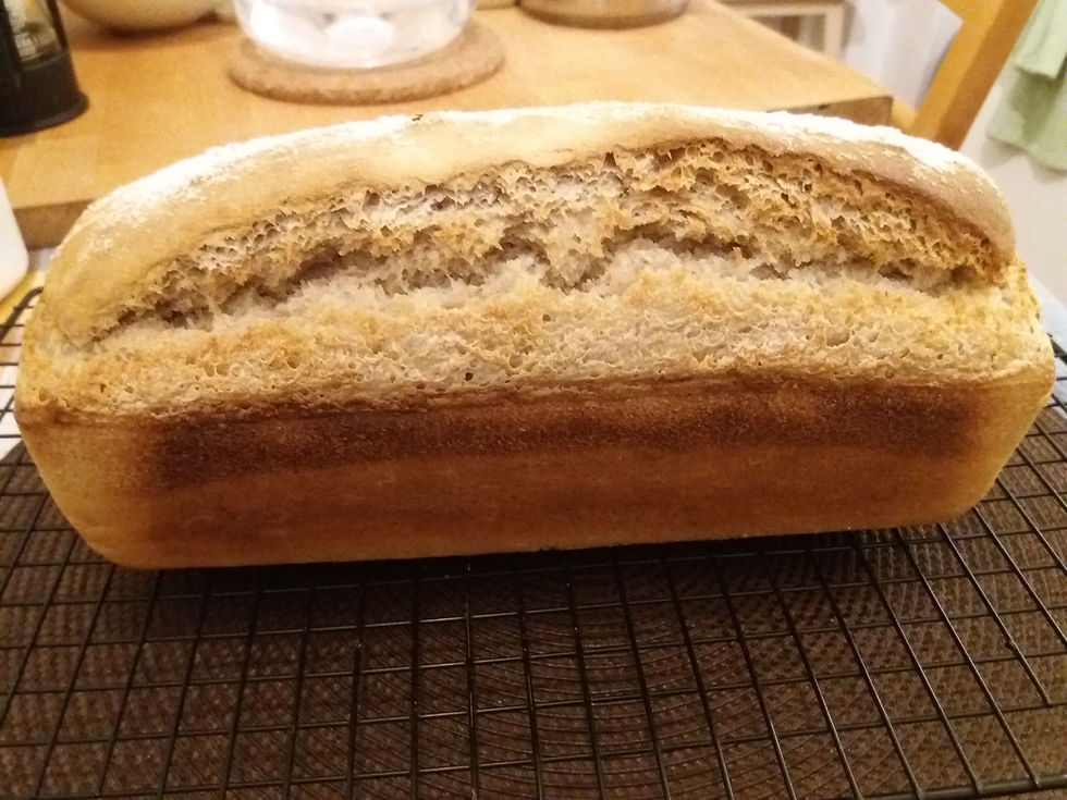 Le pain chaud du jour (550 g) tout juste sorti du four ! Celui-ci est nourrissant et reste très digeste.