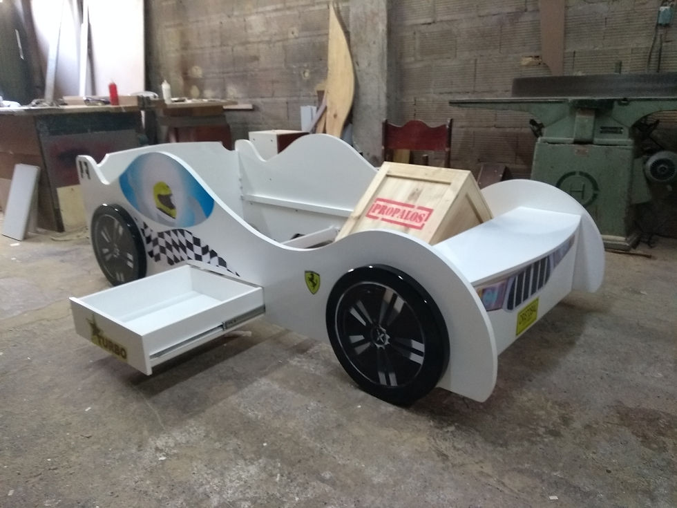 CAMA CARRO F1 BLANCA