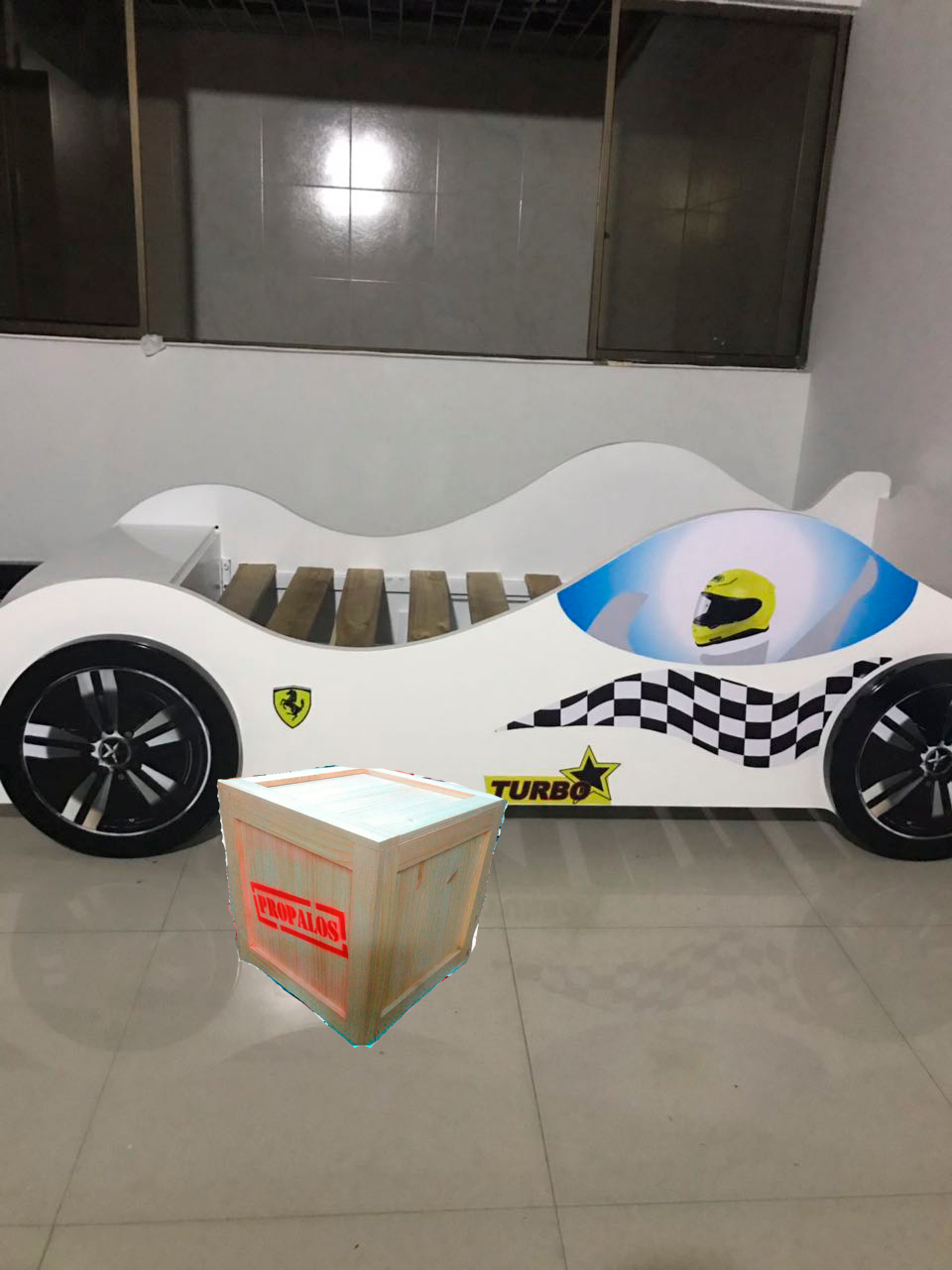 CAMA CARRO F1 BLANCA