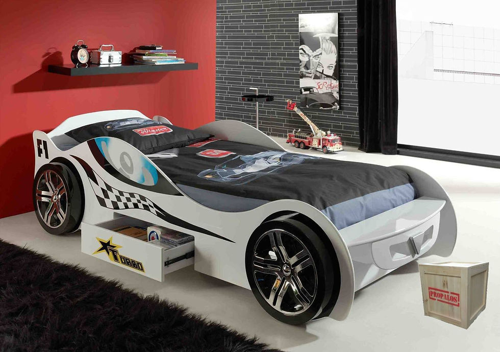 CAMA CARRO F1 BLANCA