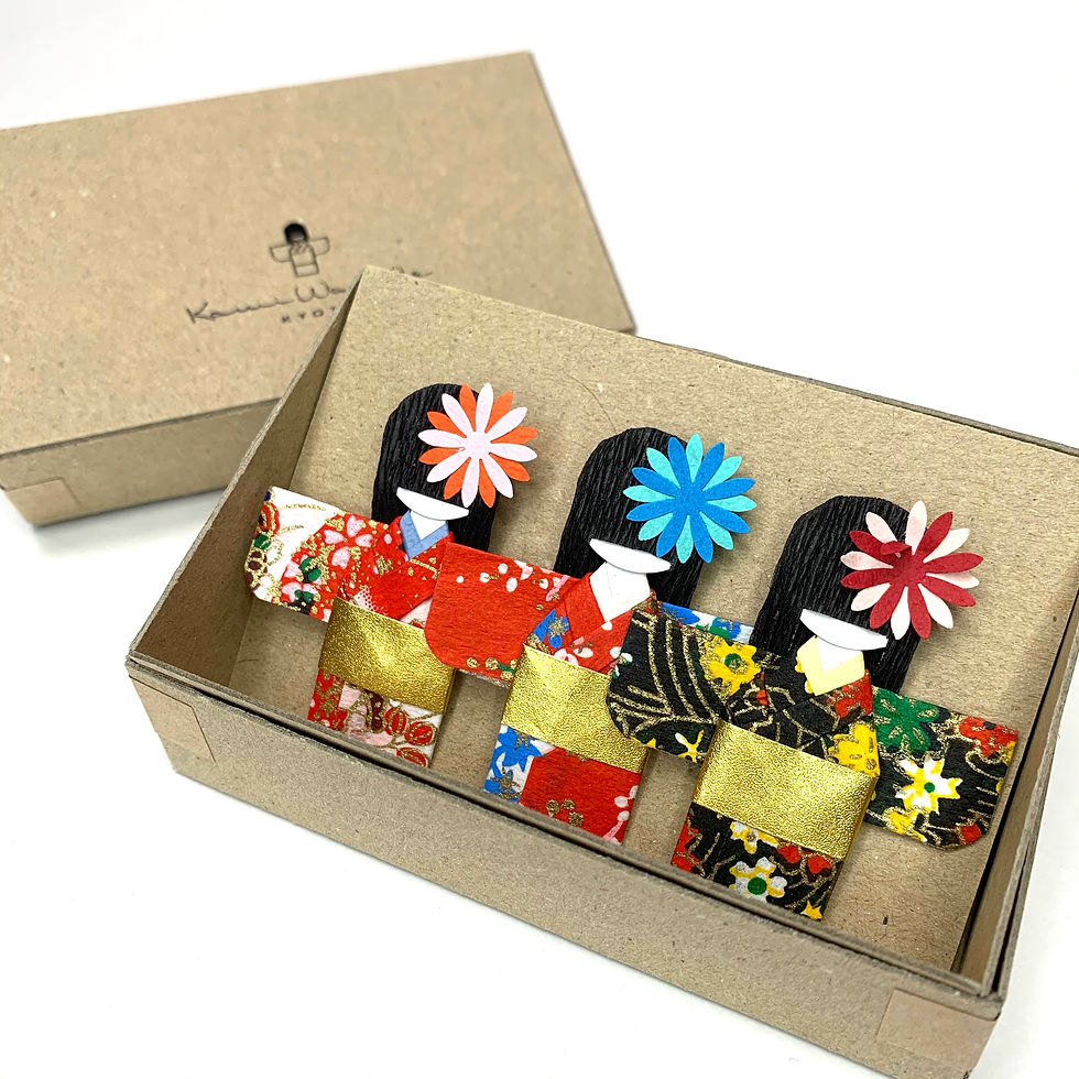 Kami Warabe：マグネット人形 ３体セット