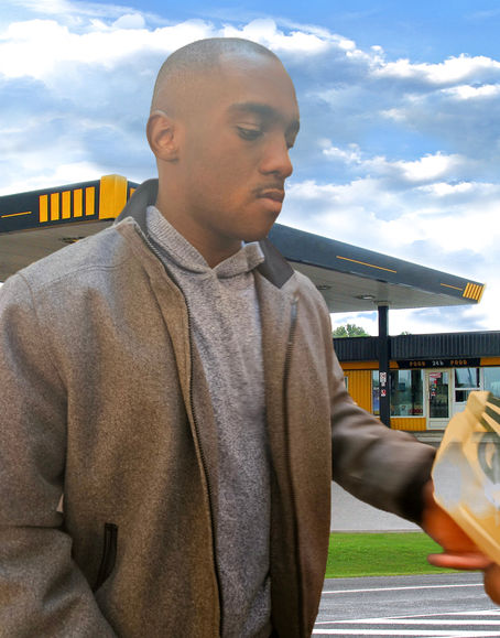 Micaiah at the gas station