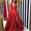 Miniatura: Vestido de festa vermelho com corpete bordado