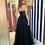 Miniatura: Vestido preto com corpete estruturado e brilho