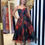 Miniatura: Vestido midi de organza estampada