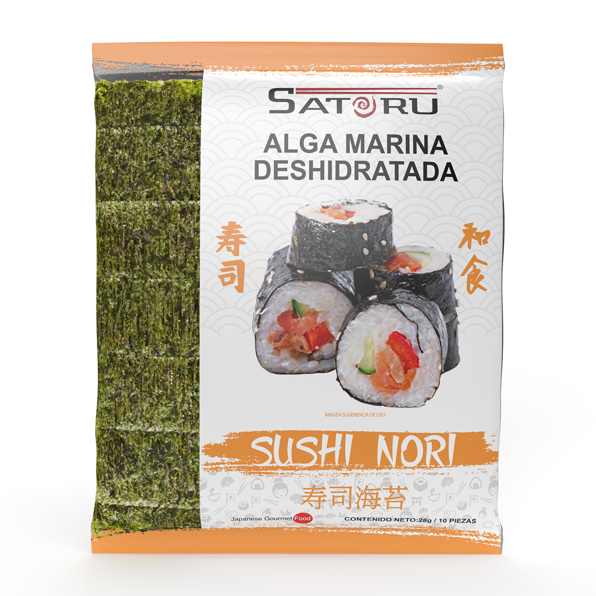 Alga Nori para Sushi 10 Hojas 28 g SATORU