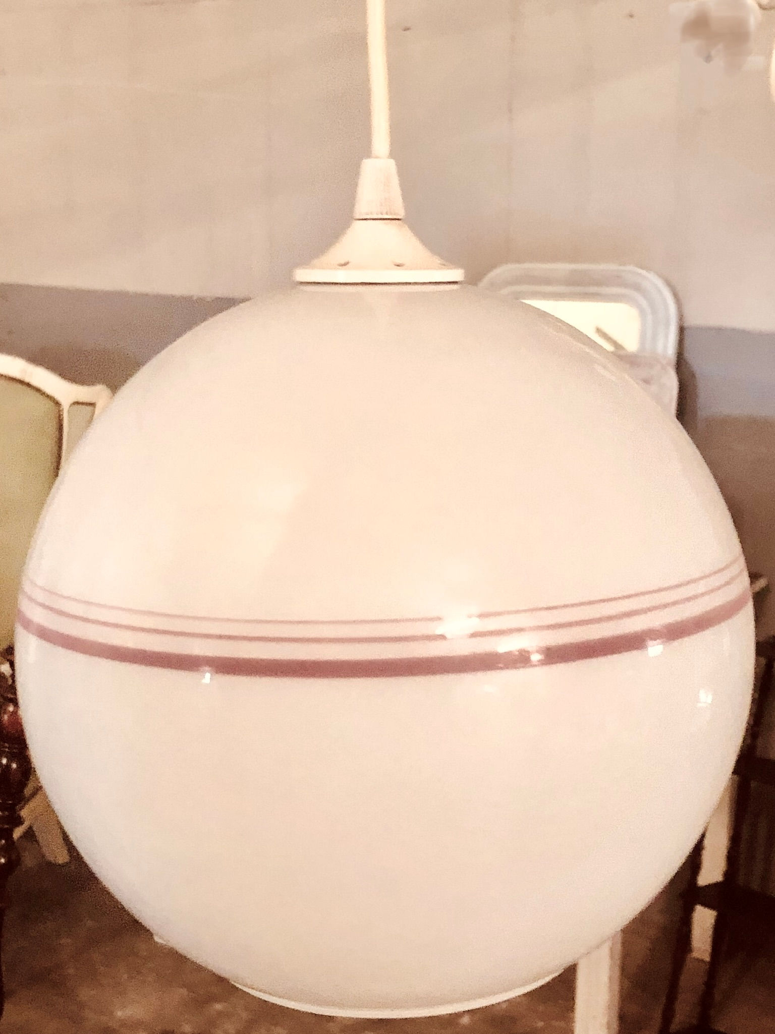 Vintage hanglamp opaline glas