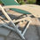 Thumbnail: Set Franse ligstoelen | Vintage houten tuinstoelen