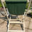 Thumbnail: Set Franse ligstoelen | Vintage houten tuinstoelen