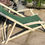 Thumbnail: Set Franse ligstoelen | Vintage houten tuinstoelen