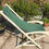 Thumbnail: Set Franse ligstoelen | Vintage houten tuinstoelen