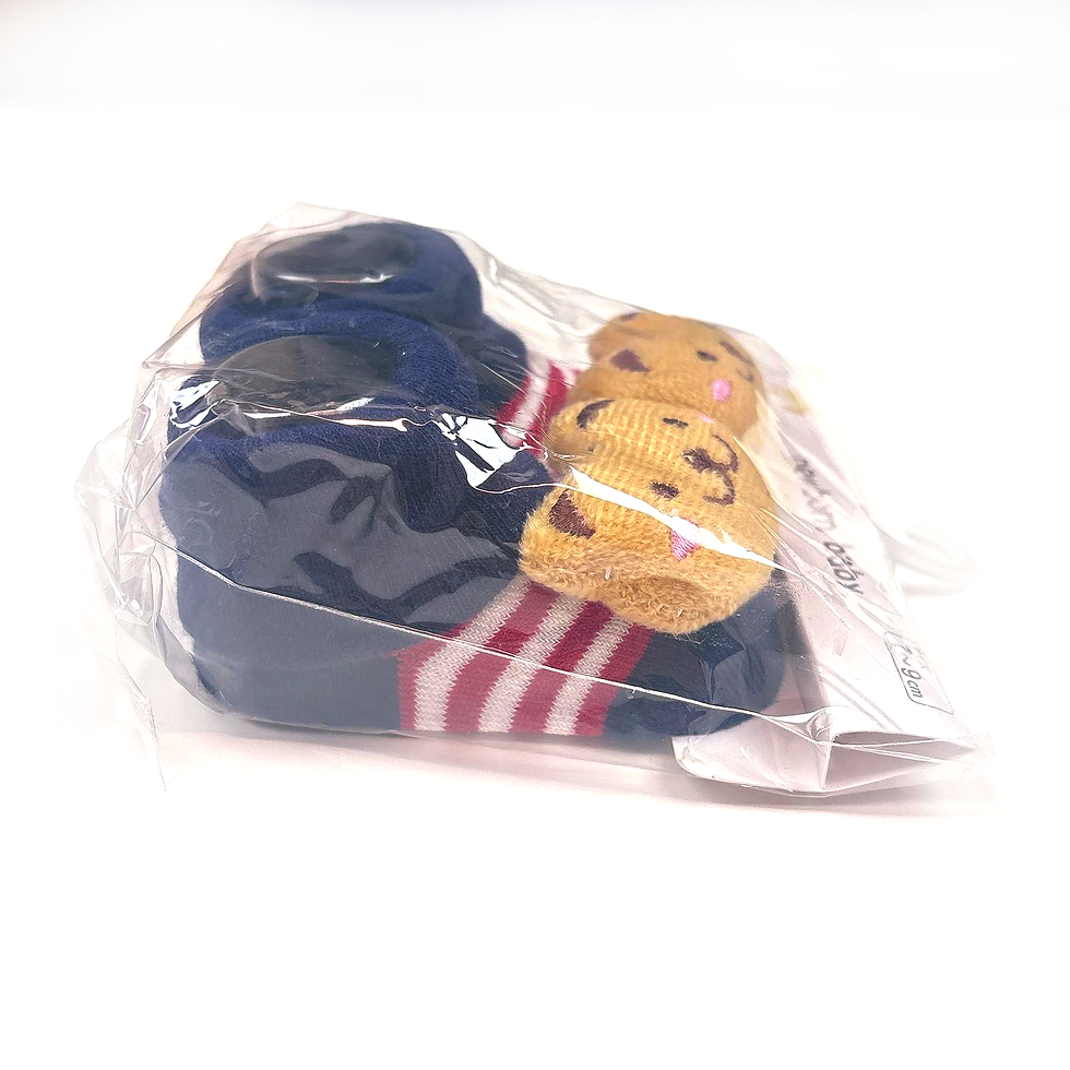 縮圖：日本直送 立體熊仔初生嬰兒襪仔 (7-9cm)