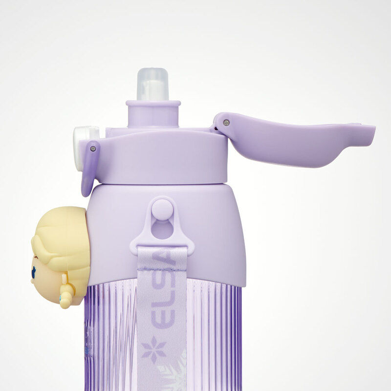 縮圖：日本直送 Skater Elsa附孭帶飲管樽 590ml