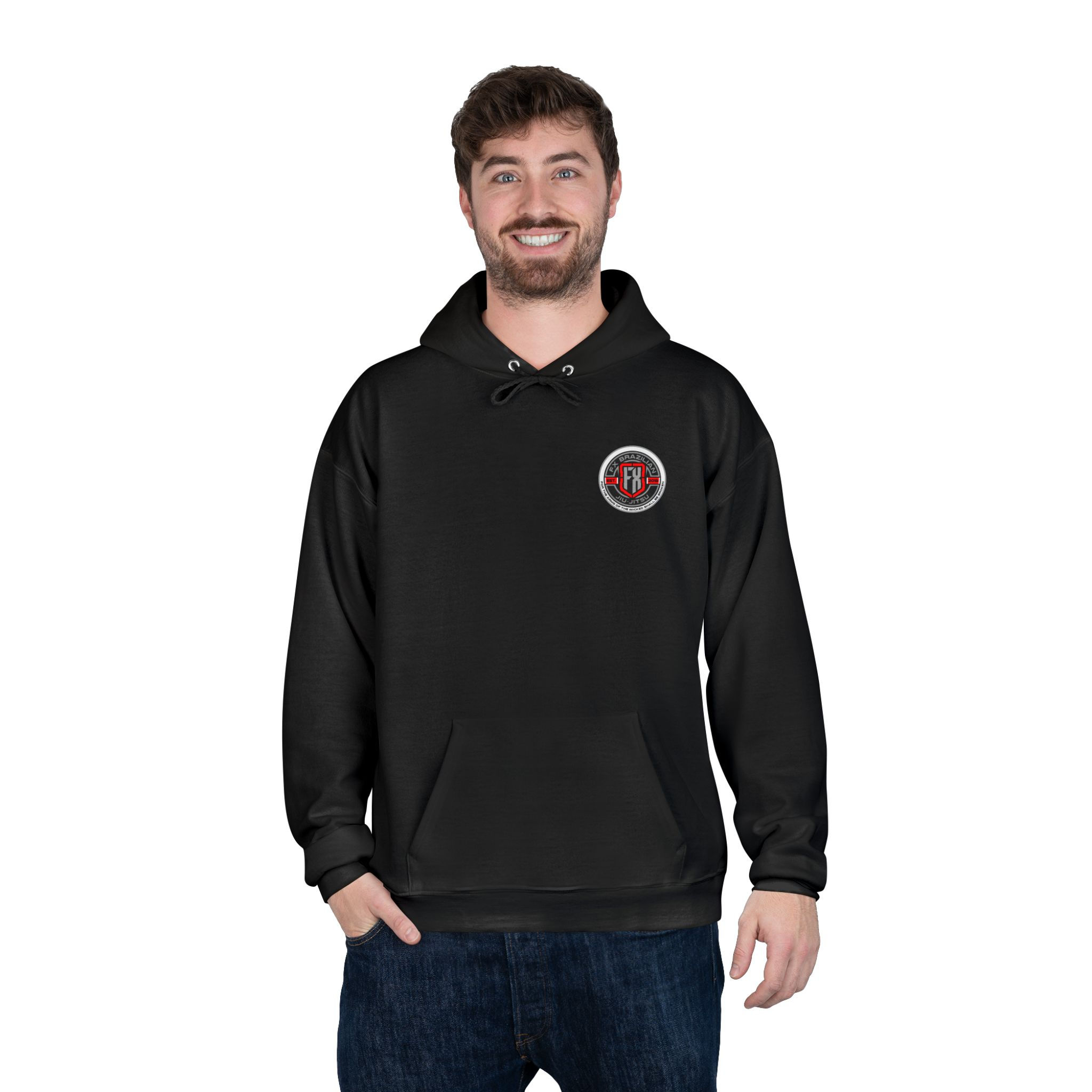 FX BJJ Shield Patch Adult Unisex EcoSmart® Pullover Hoodie Sweatshirts