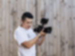 Michael filming on-site for a property video shoot in Brisbane – Motif Studio videography