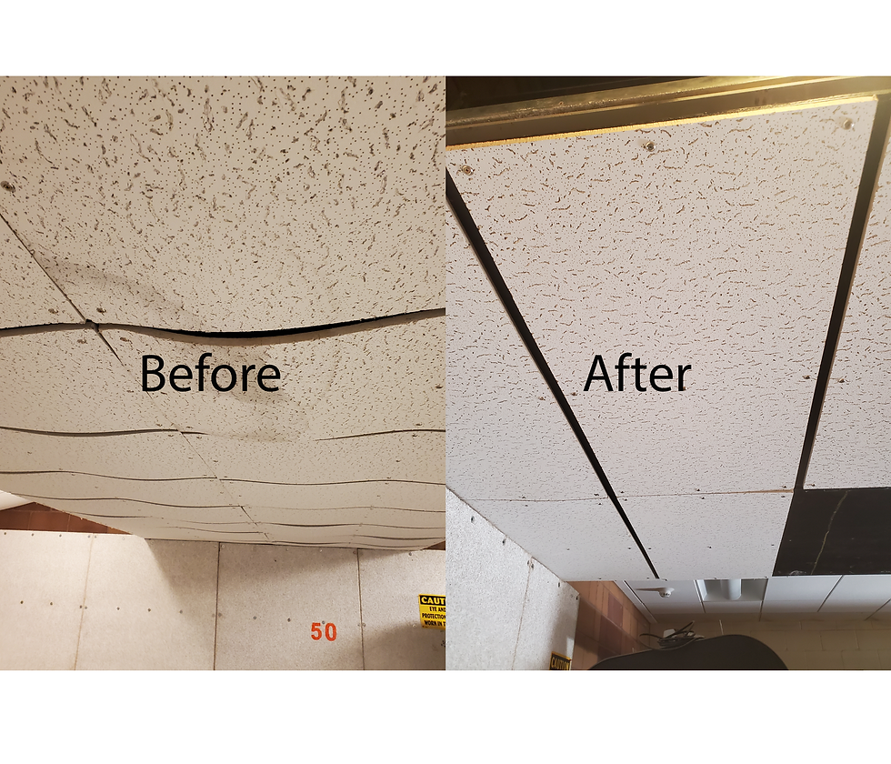 Acoustic tile installation
