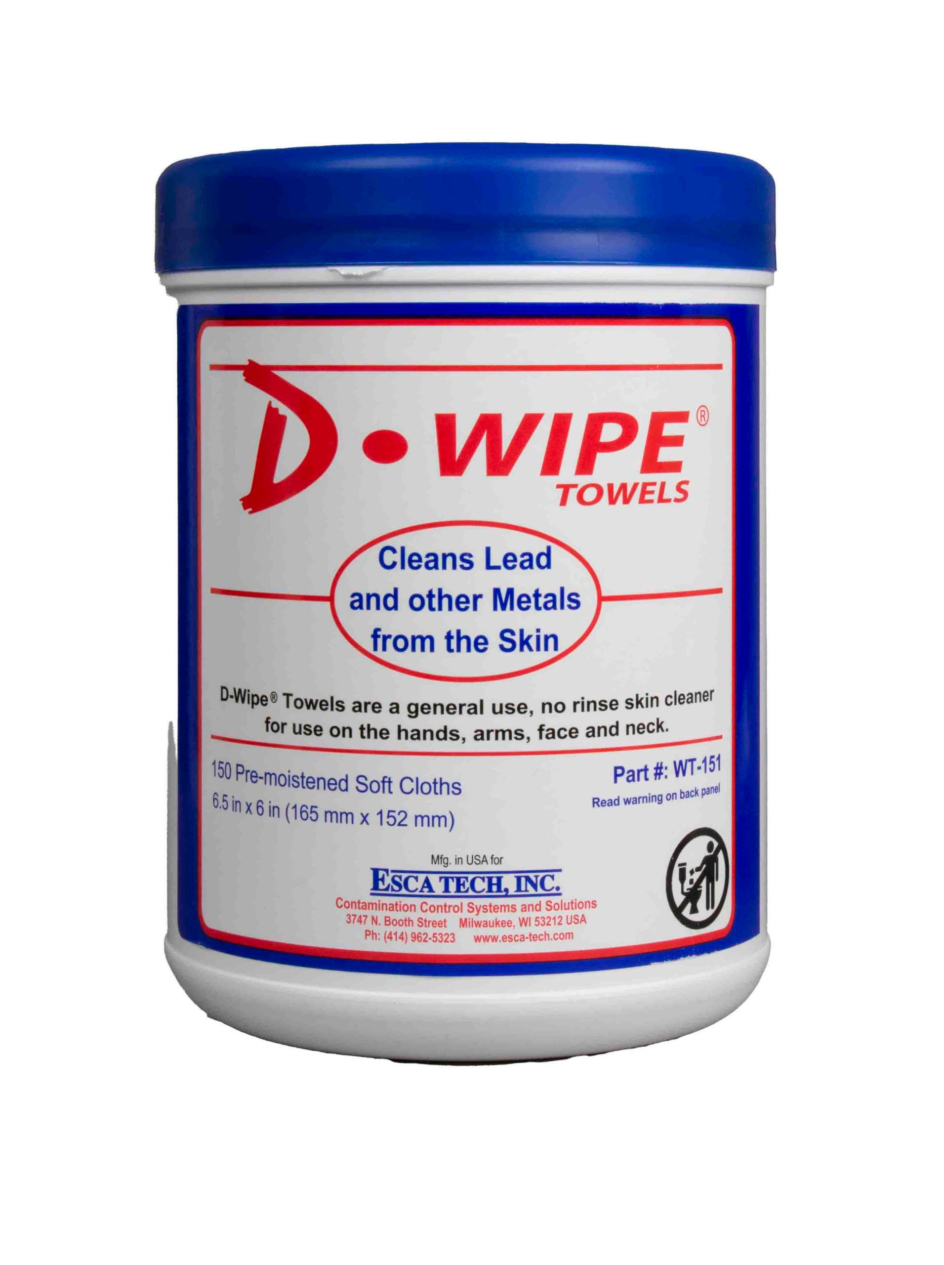 D-Wipe Towels 150 Count Container