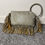 Thumbnail: Boho Fringe Clutch - Olive (Vegan Leather)