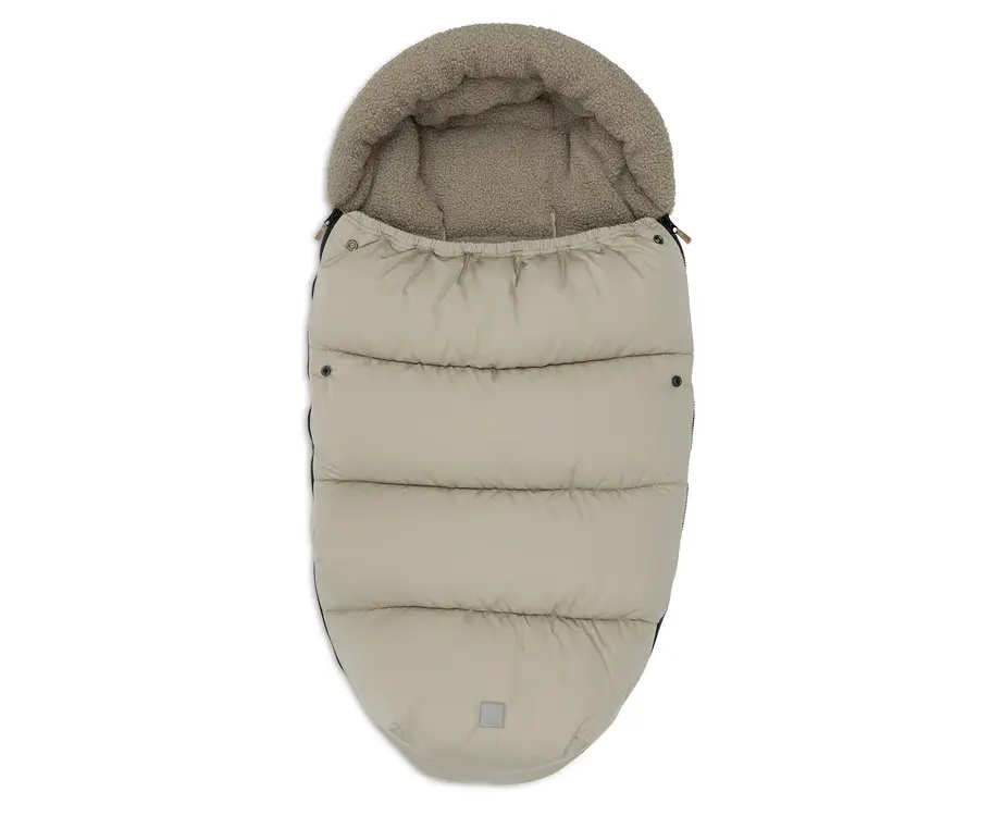 Jollein Fußsack Puffed in Olive Green – wasserfester Winterfußsack für Babys