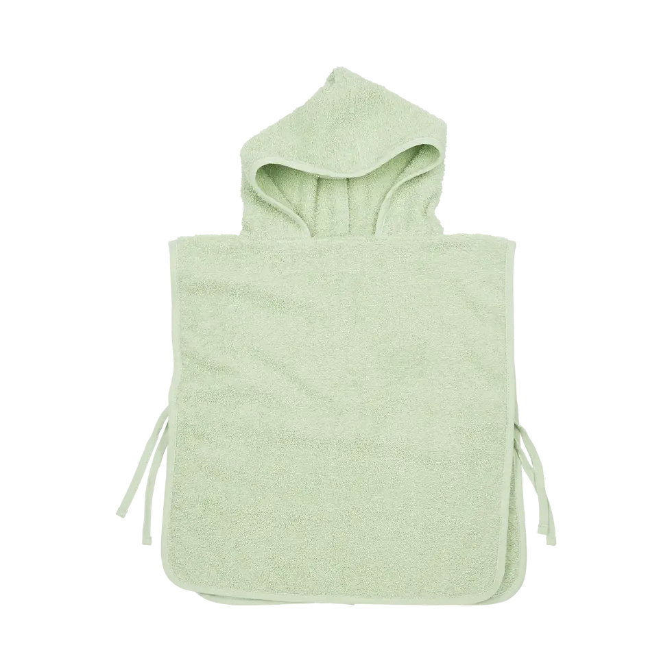 Badeponcho Frottee grün Meyco Baby Vorderseite
