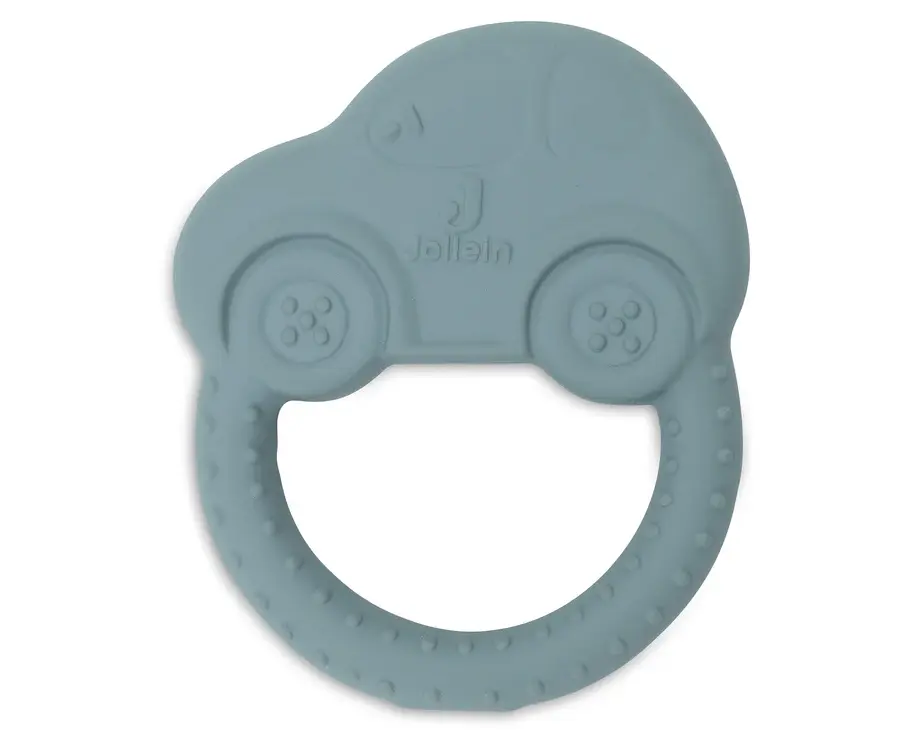 Detailansicht Beißring aus Naturkautschuk in Autoform Sea Green – Jollein