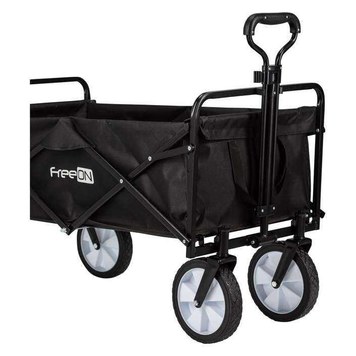 FreeON Klappwagen schwarz – stabiler Transportwagen mit robustem Metallrahmen