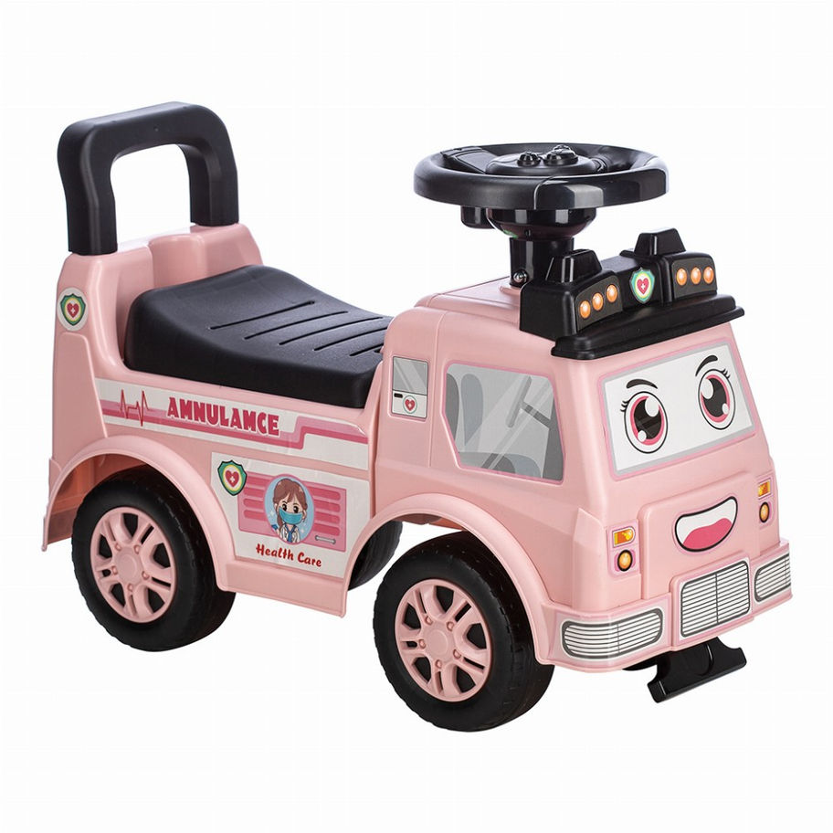 Free2Move Ride-On Krankenwagen für Kinder mit Rückenlehne und Lenkrad