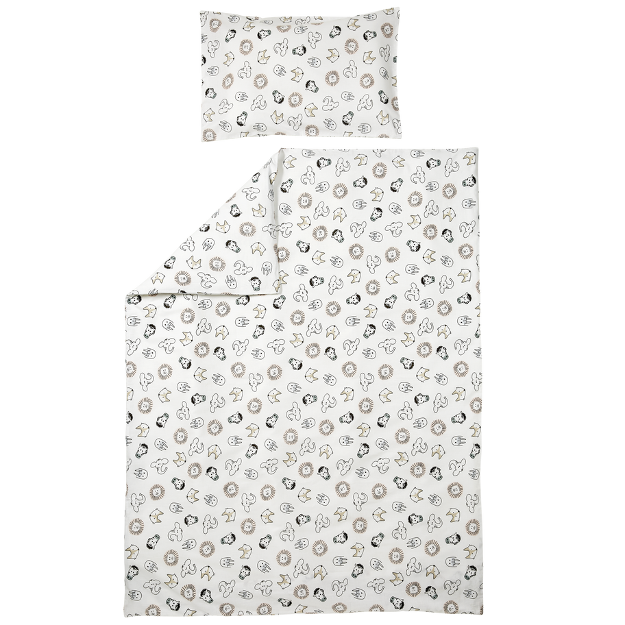 Meyco Baby Bettbezug 100x135cm mit Tiermuster – 100% Baumwolle